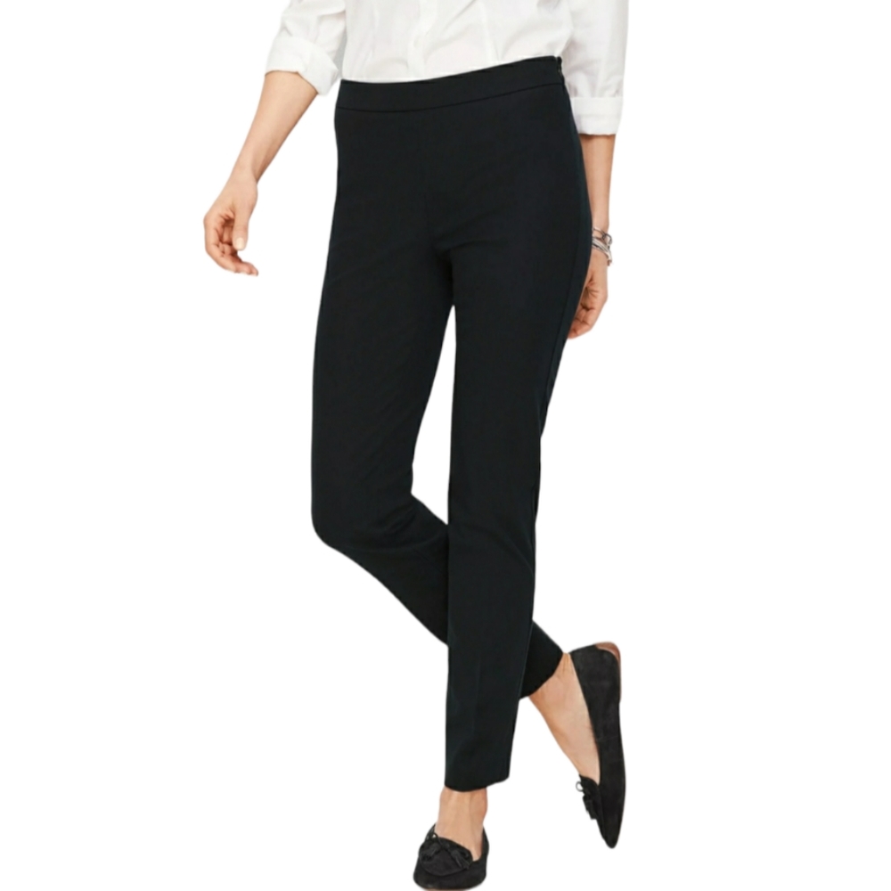 Talbots Chatham Black Ankle Pants Women's Size 16